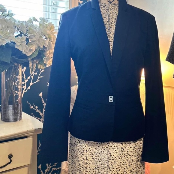 STUNNING, REBECCA TAYLOR, white with blue and grey tweed dress 👗 in size 16 - Picture 9 of 10